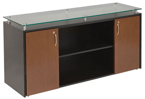 Armário Credenza executiva com vidro ITCD1602VD